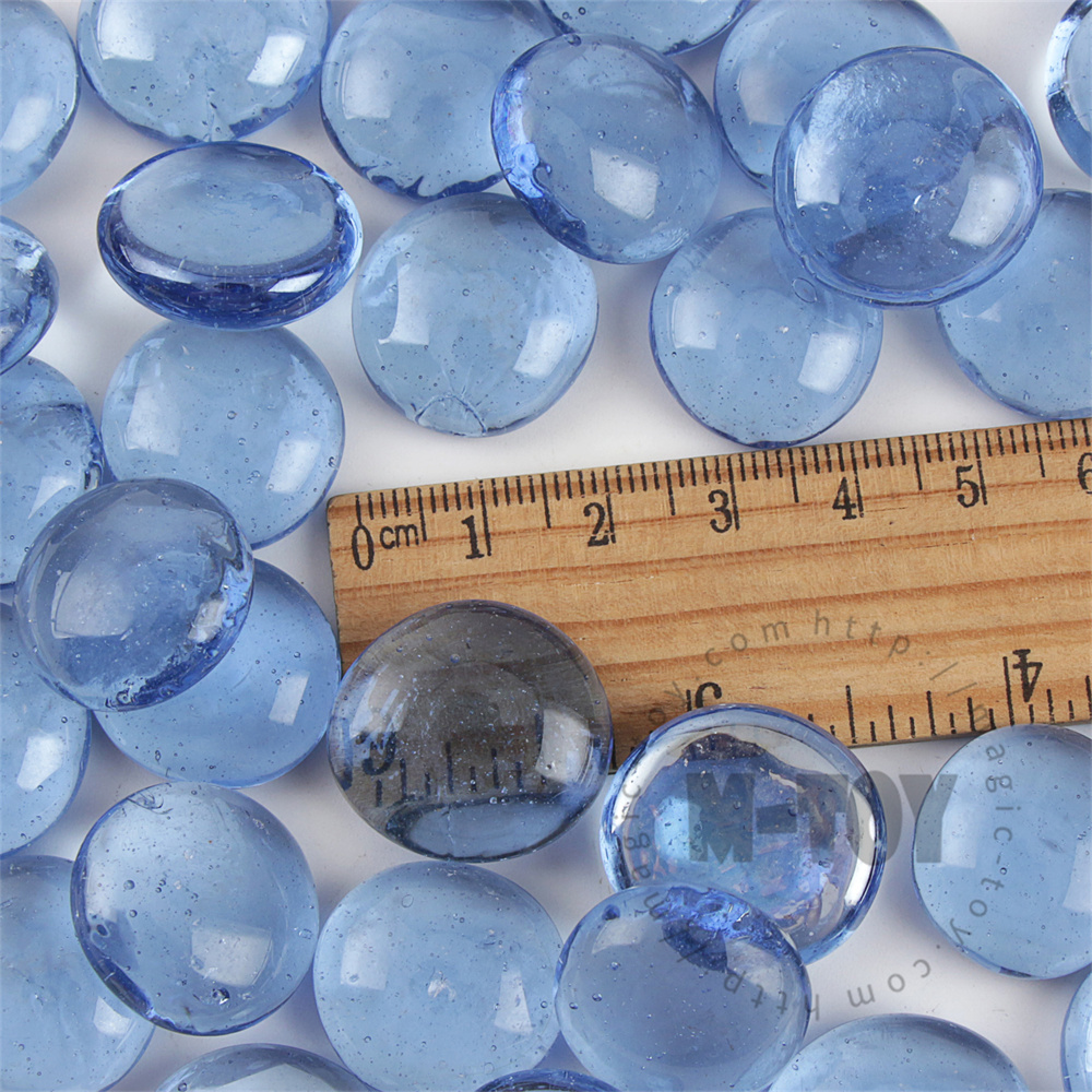 Blue Transparent Glass Gems CD-R705-L