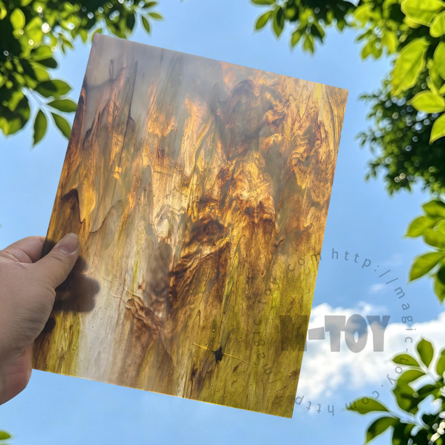 Coffee Stained Glass Sheet SP SN4919