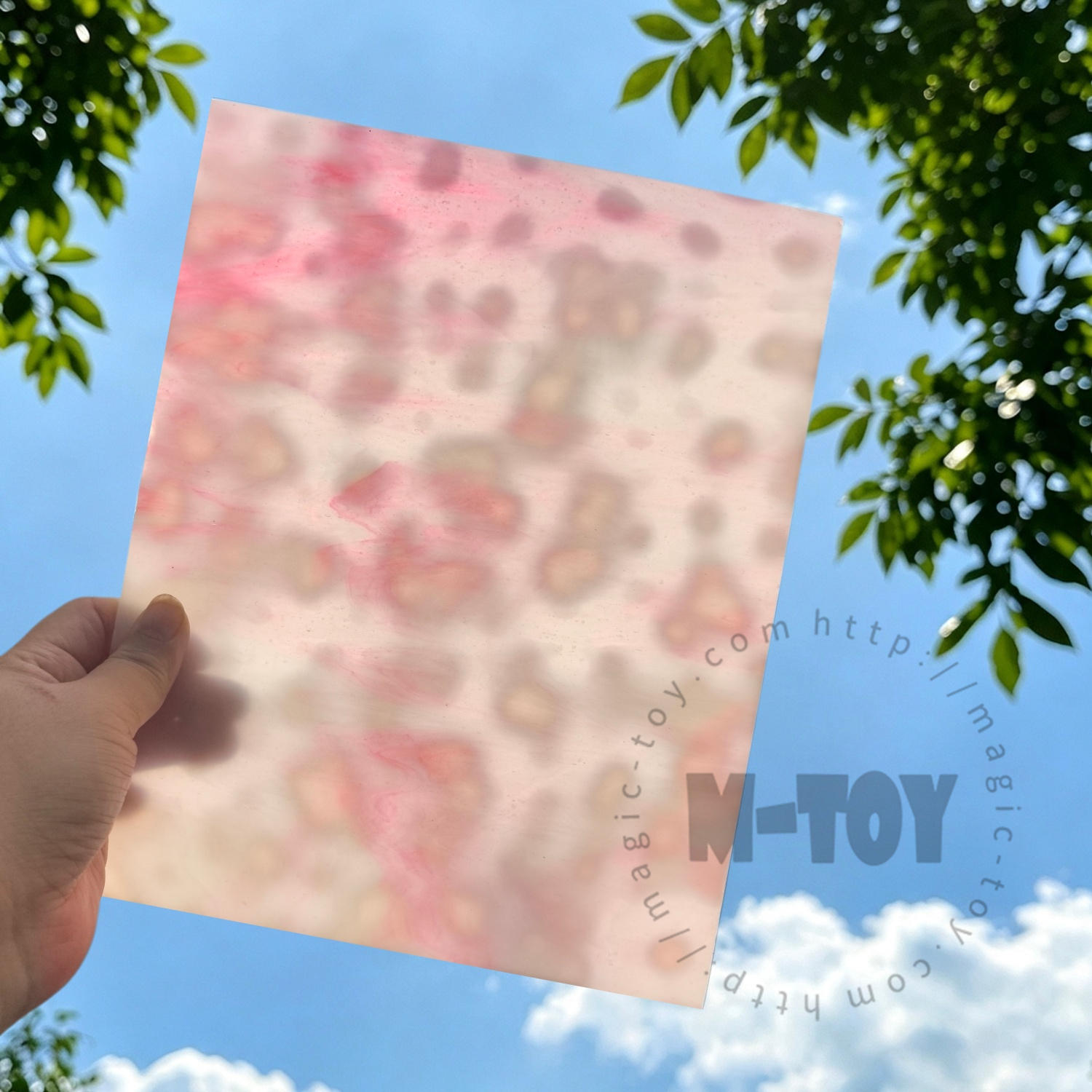 Pink Mottles Stained Glass Sheet M95
