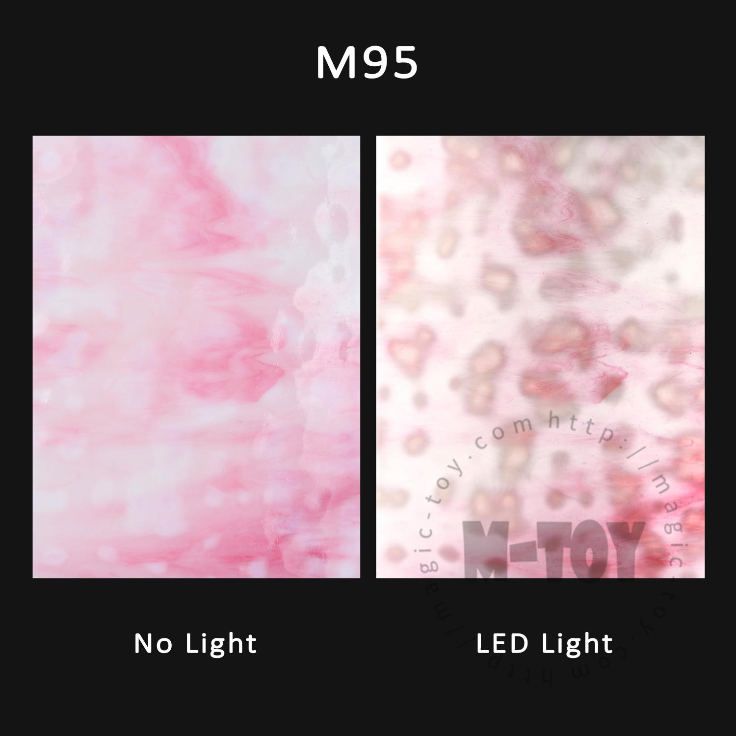 Pink Mottles Stained Glass Sheet M95