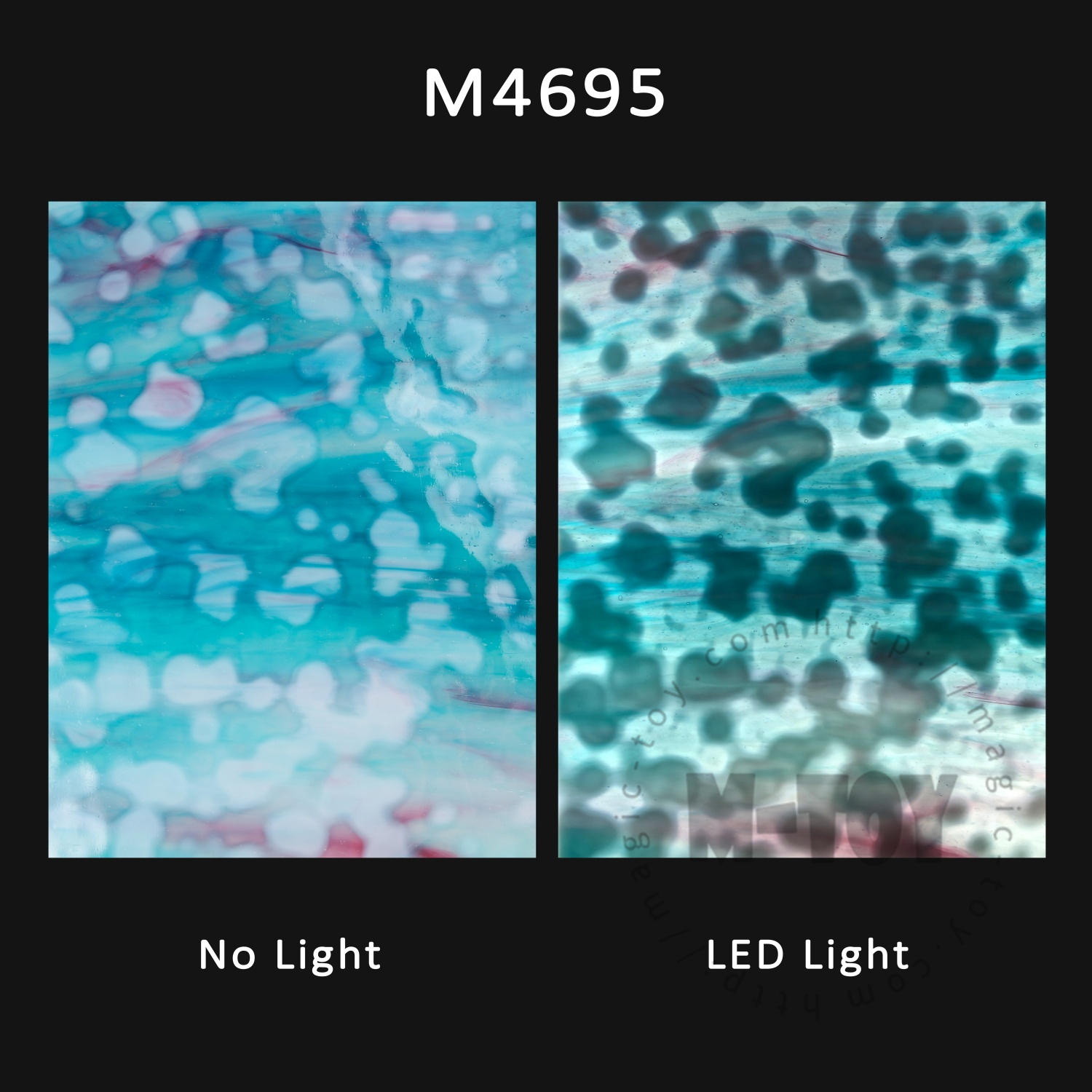 Turquoise Mottles Stained Glass Sheet M4695