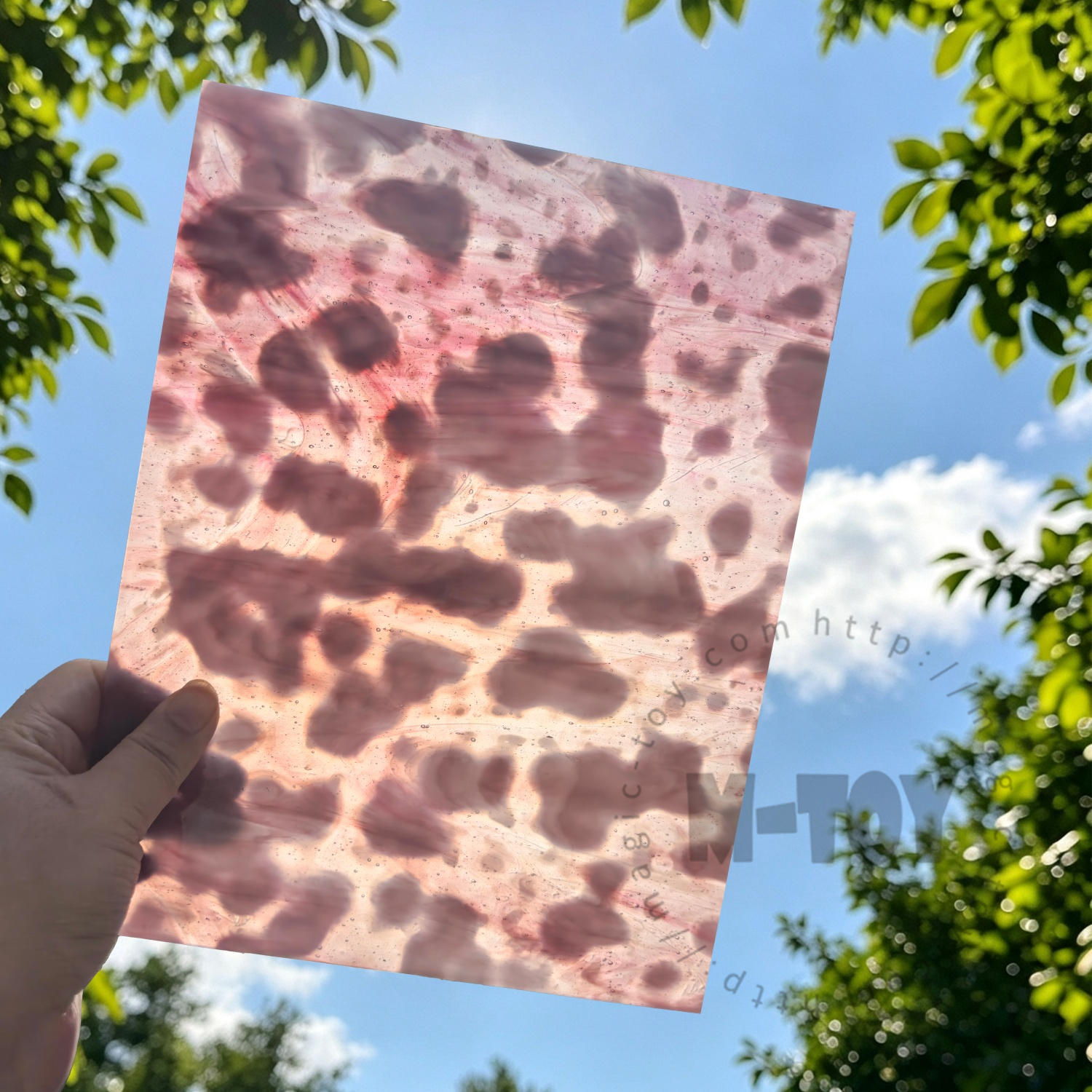 Purple Mottles Stained Glass Sheet M2495