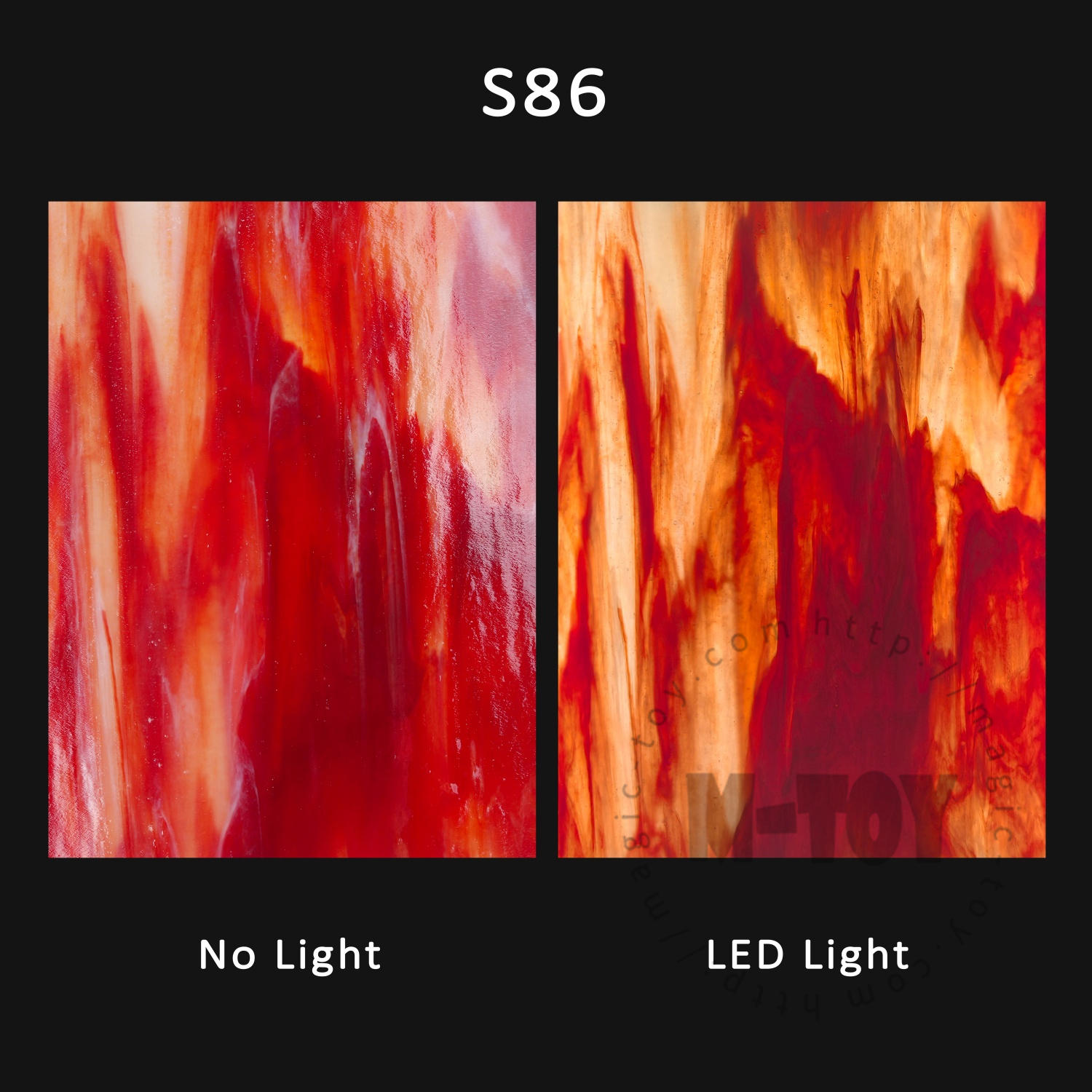 Red Stained Glass Sheet SP S86
