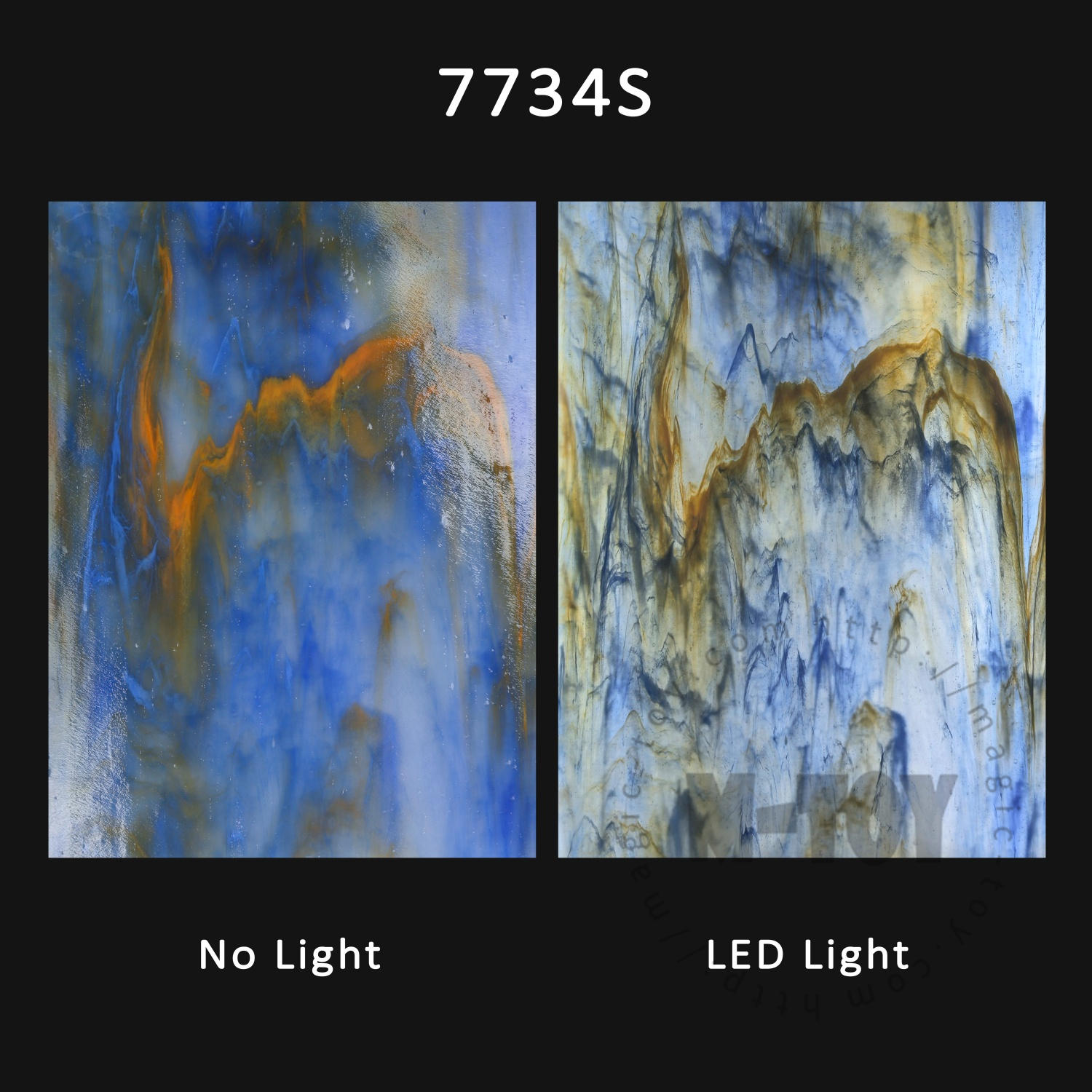 Blue Stained Glass Sheet SP 7734S