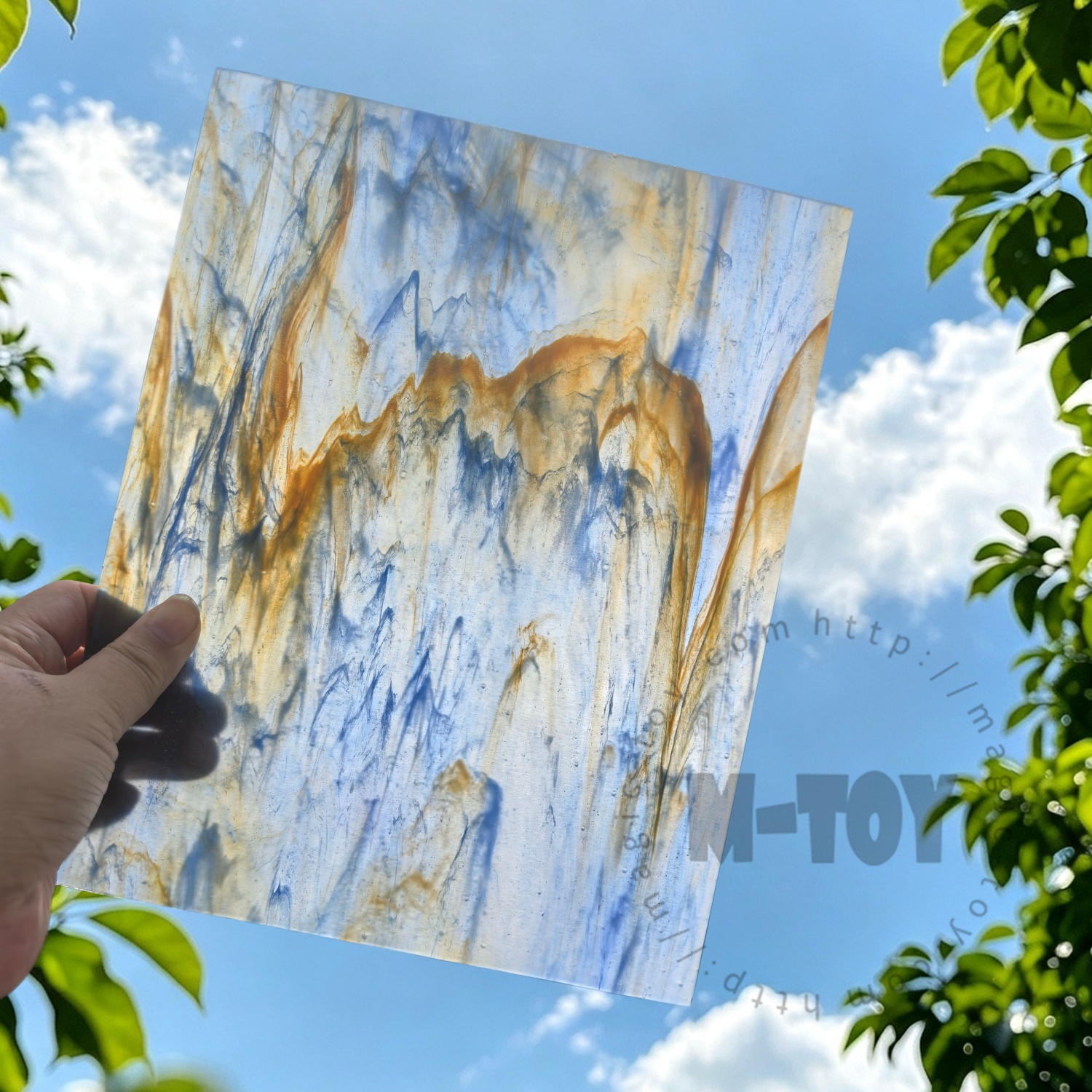 Blue Stained Glass Sheet SP 7734S