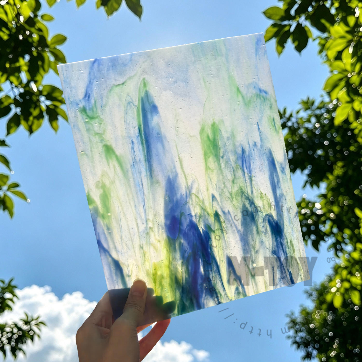 Blue Stained Glass Sheet SP 3444S