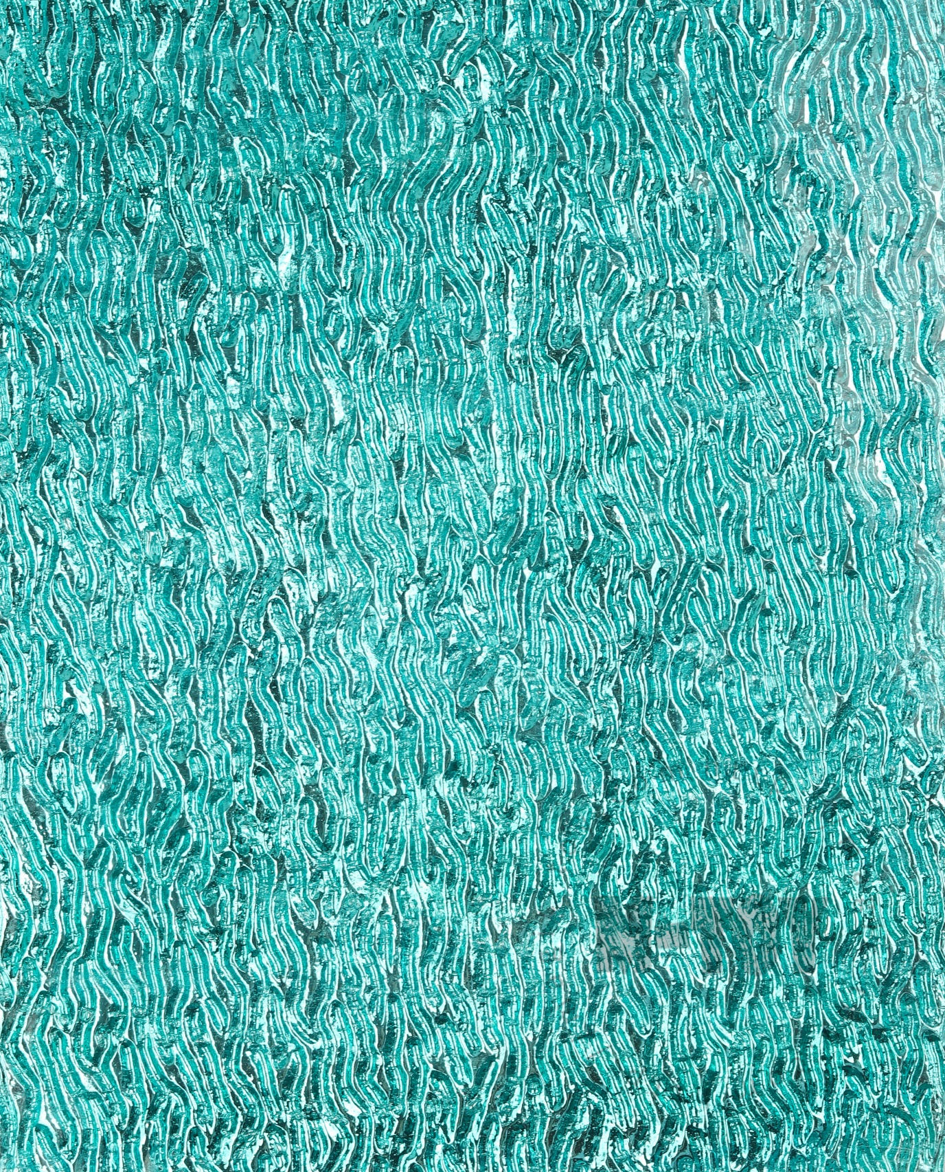 Ripple Mirror Stained Glass Sheet Turquoise 0045-R-J