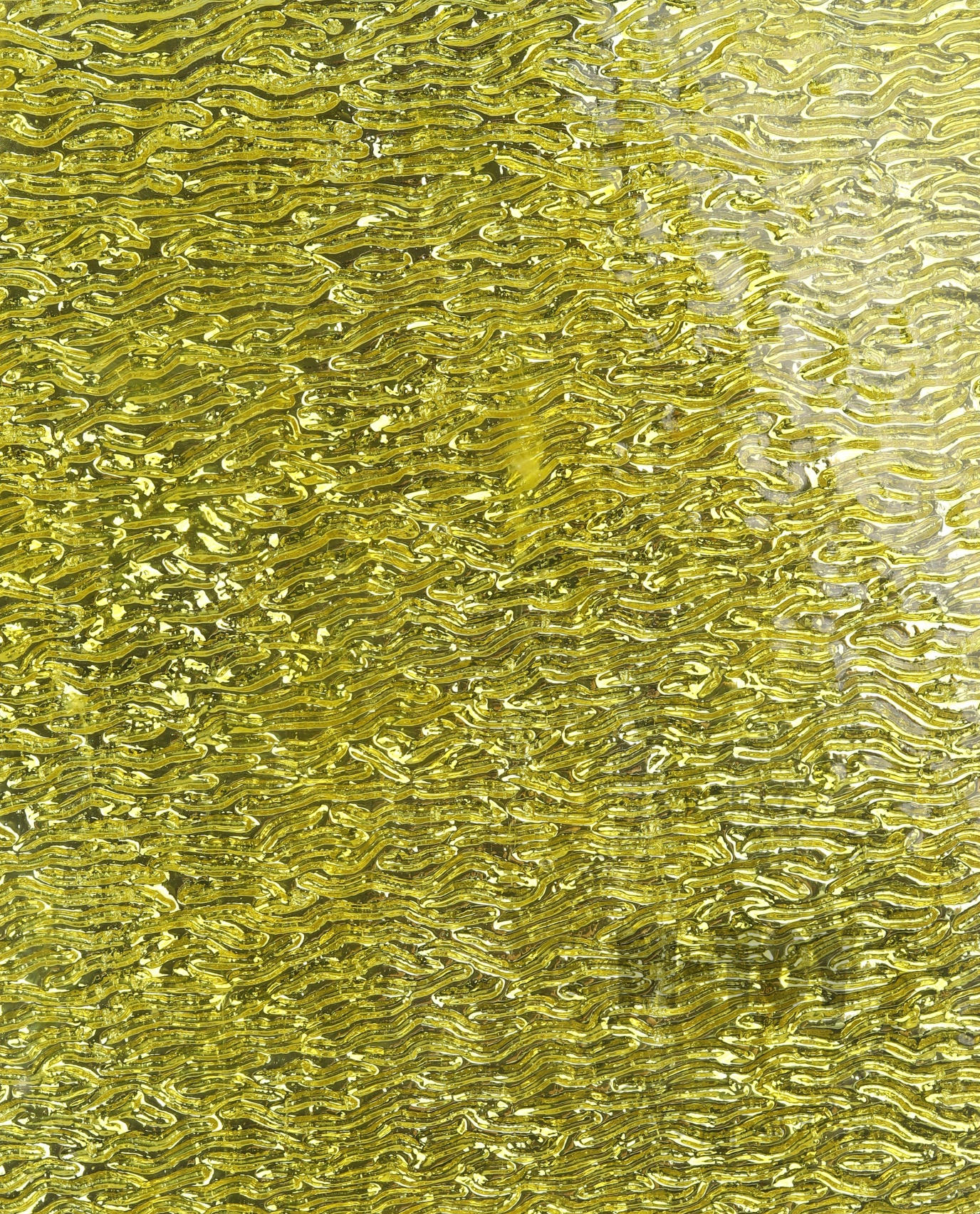Ripple Mirror Stained Glass Sheet Yellow 64-R-J