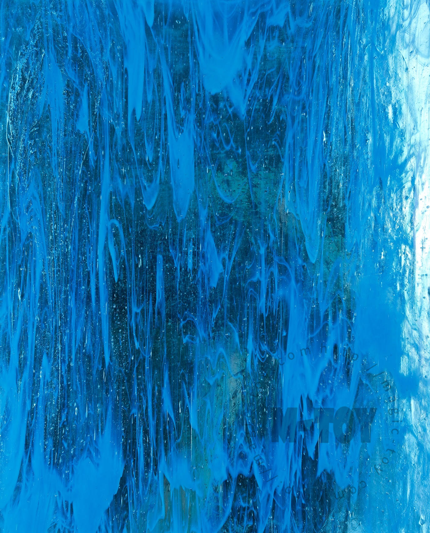 Mirror Stained Glass Sheet Blue 0038-J