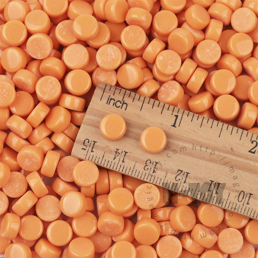 Orange Mini Round Glass Mosaic 8SR18