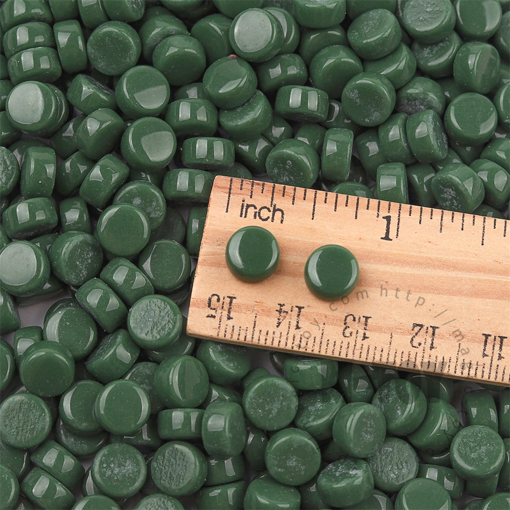 Green Mini Round Glass Mosaic 8SR44