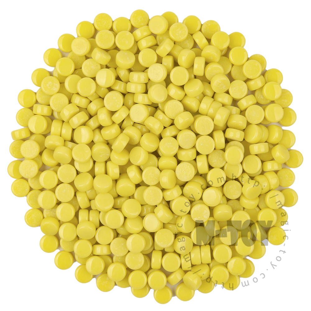 Yellow Mini Round Glass Mosaic 8SR50