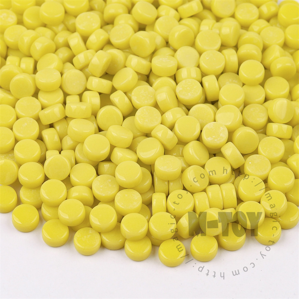 Yellow Mini Round Glass Mosaic 8SR50