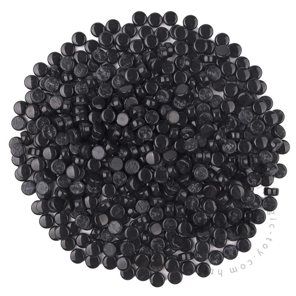 Black Mini Round Glass Mosaic 8SR56