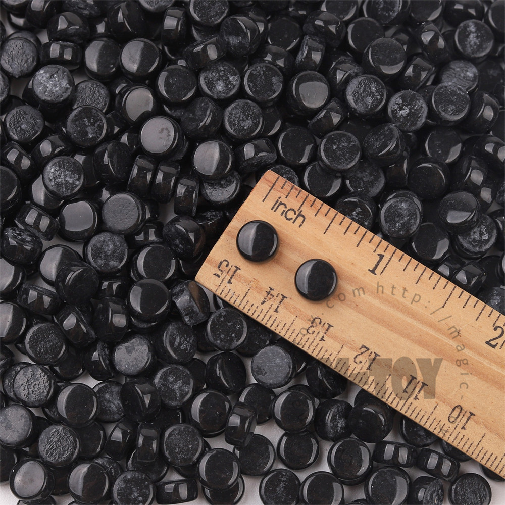 Black Mini Round Glass Mosaic 8SR56