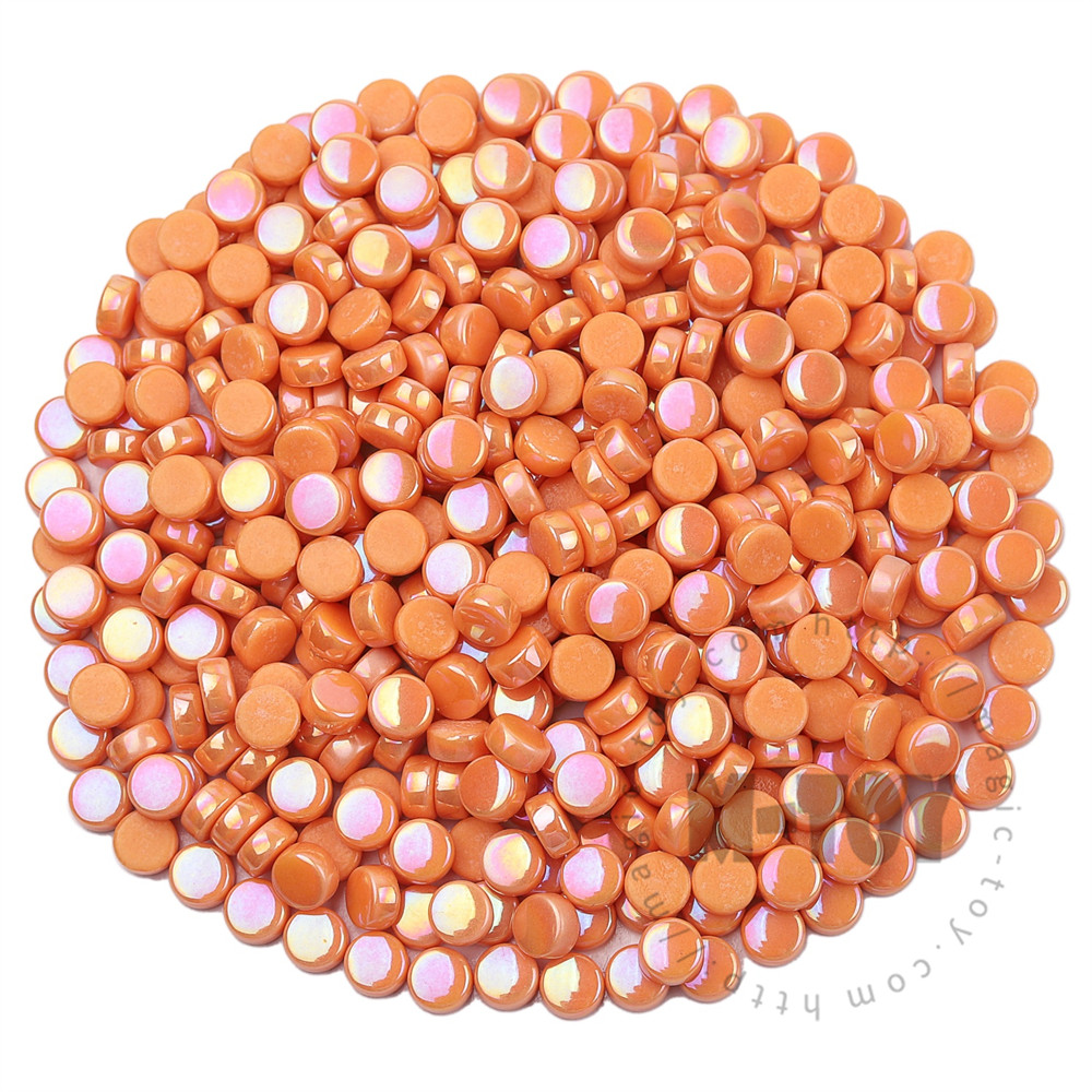 Orange Mini Round Glass Mosaic 8SRL18