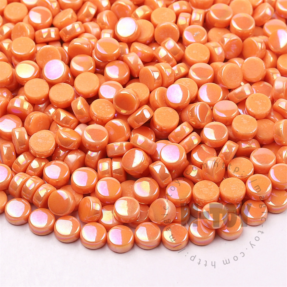 Orange Mini Round Glass Mosaic 8SRL18