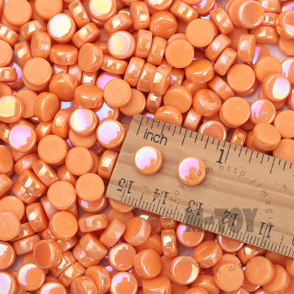 Orange Mini Round Glass Mosaic 8SRL18