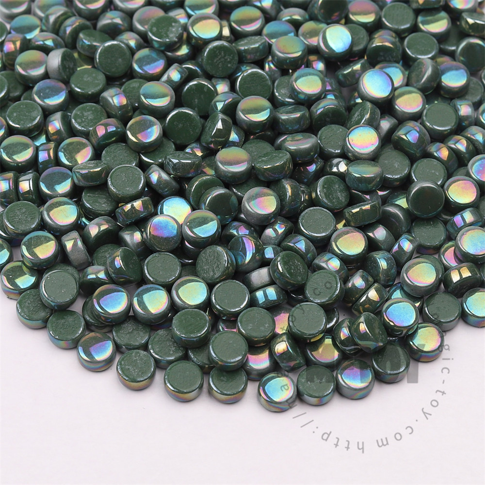 Green Mini Round Glass Mosaic 8SRL44