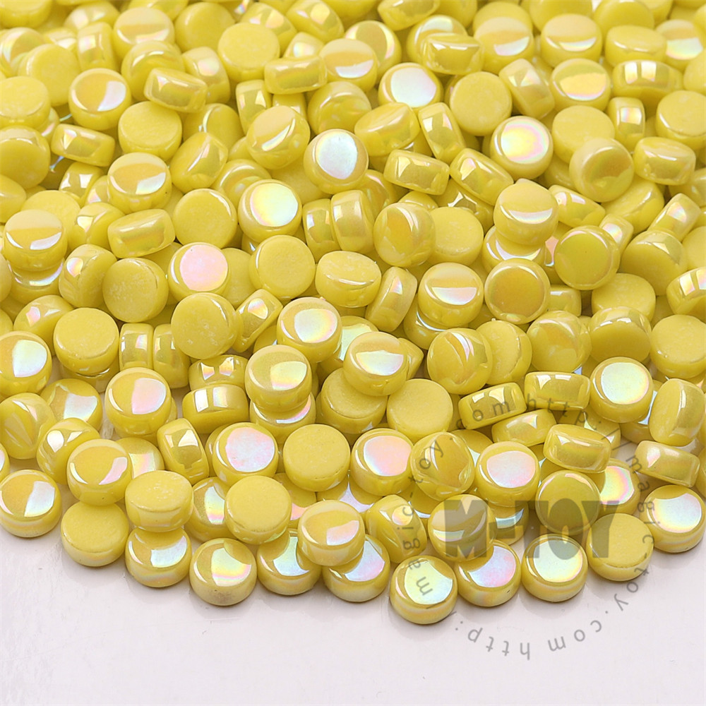 Yellow Mini Round Glass Mosaic 8SRL50