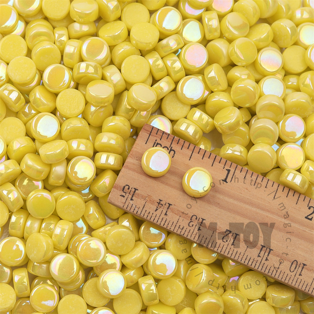 Yellow Mini Round Glass Mosaic 8SRL50