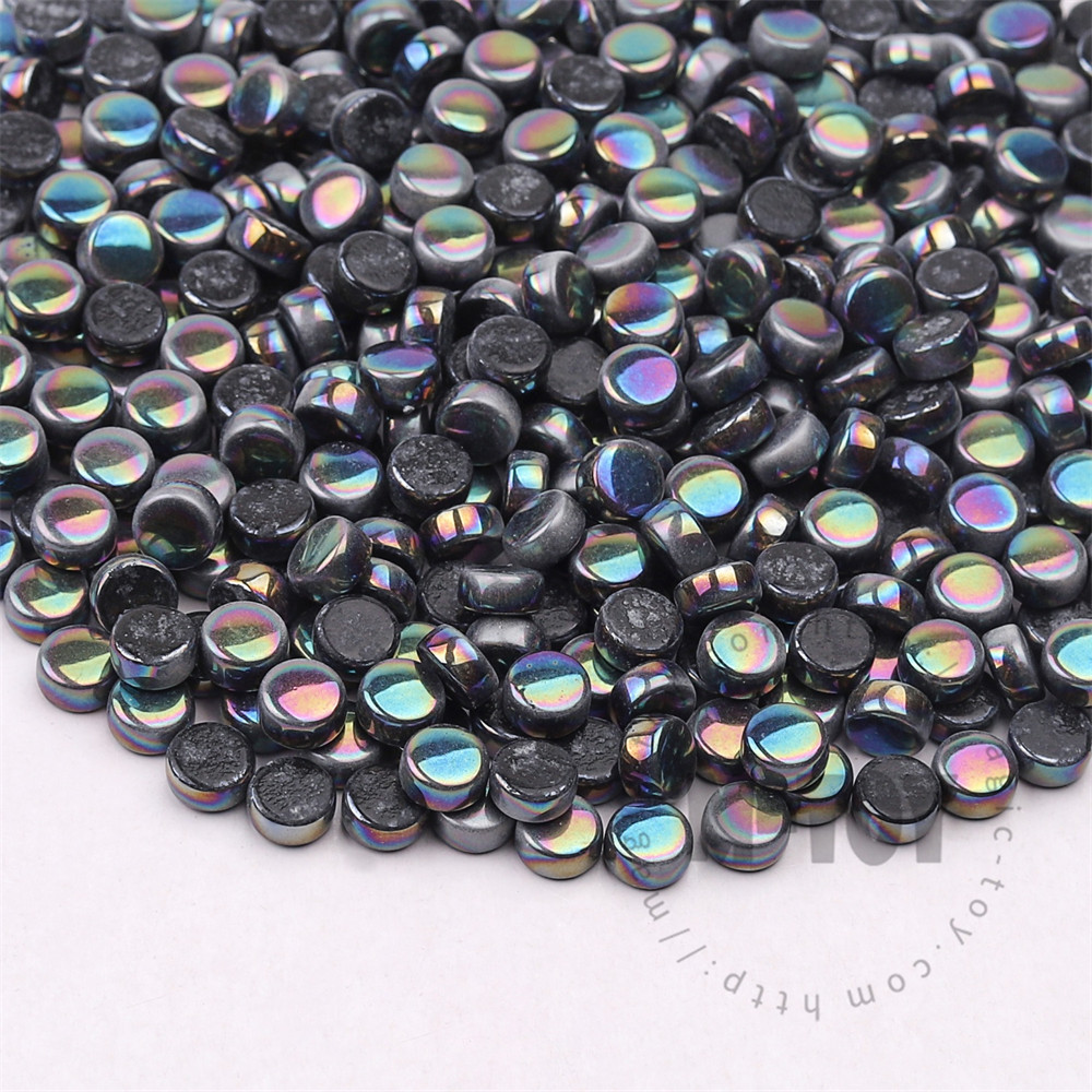 Black Mini Round Glass Mosaic 8SRL56