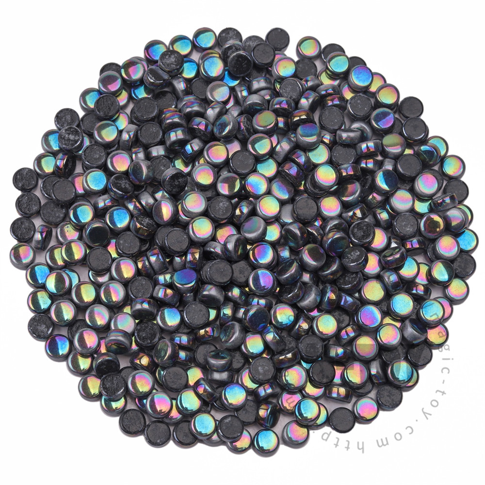 Black Mini Round Glass Mosaic 8SRL56