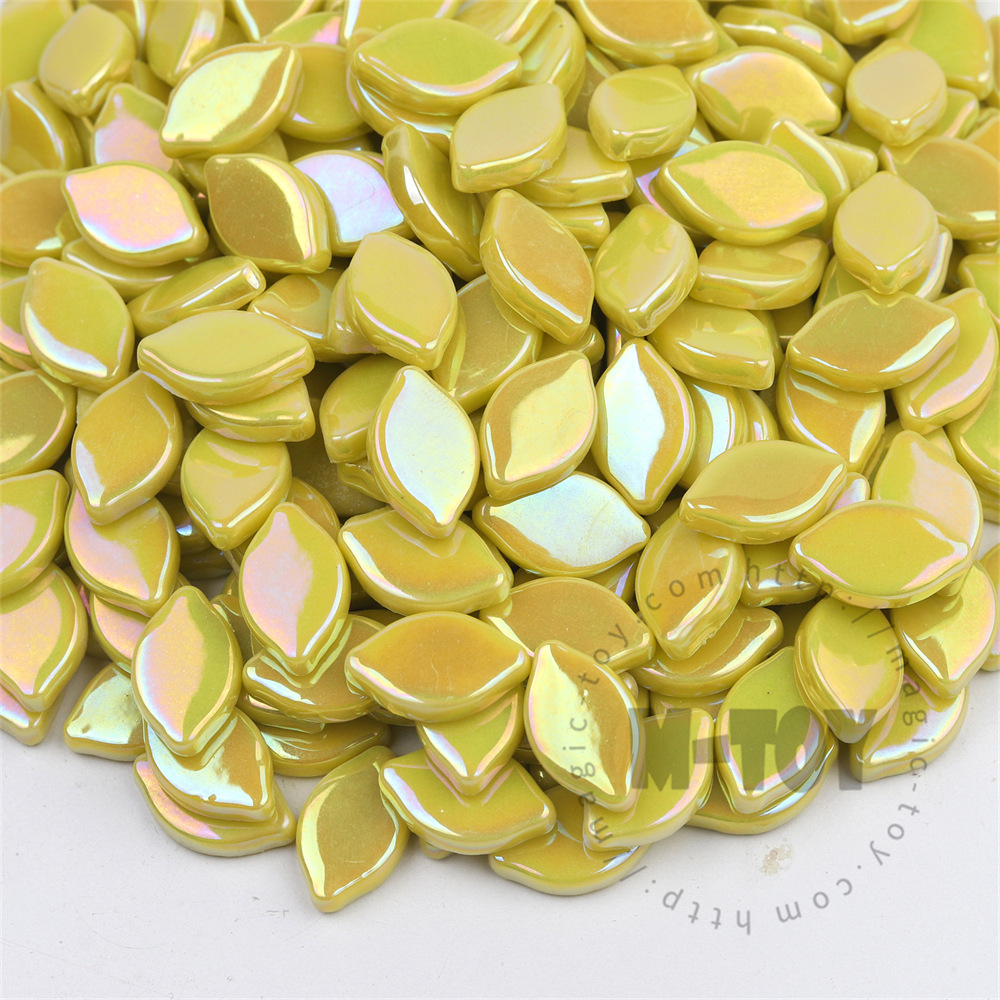 Iridescent Yellow Small Petals Glass Mosaic SMBI50
