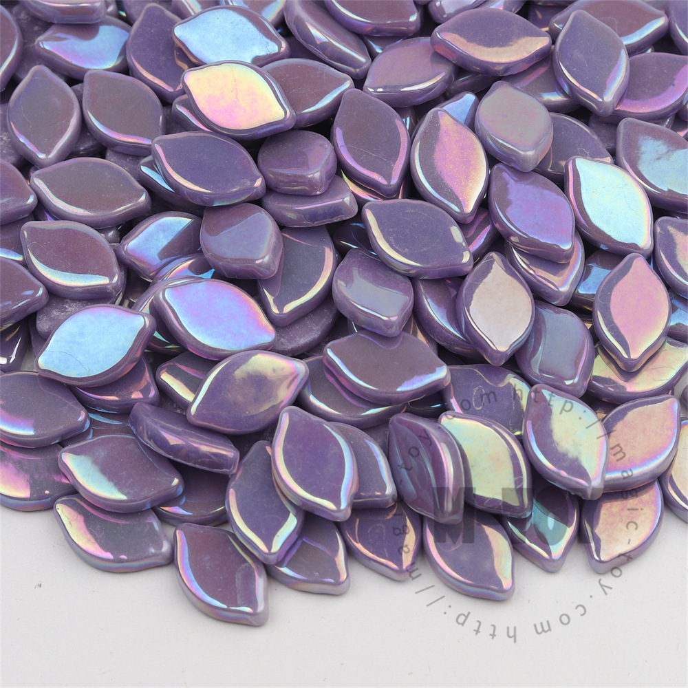 Iridescent Purple Small Petals Glass Mosaic SMBI62