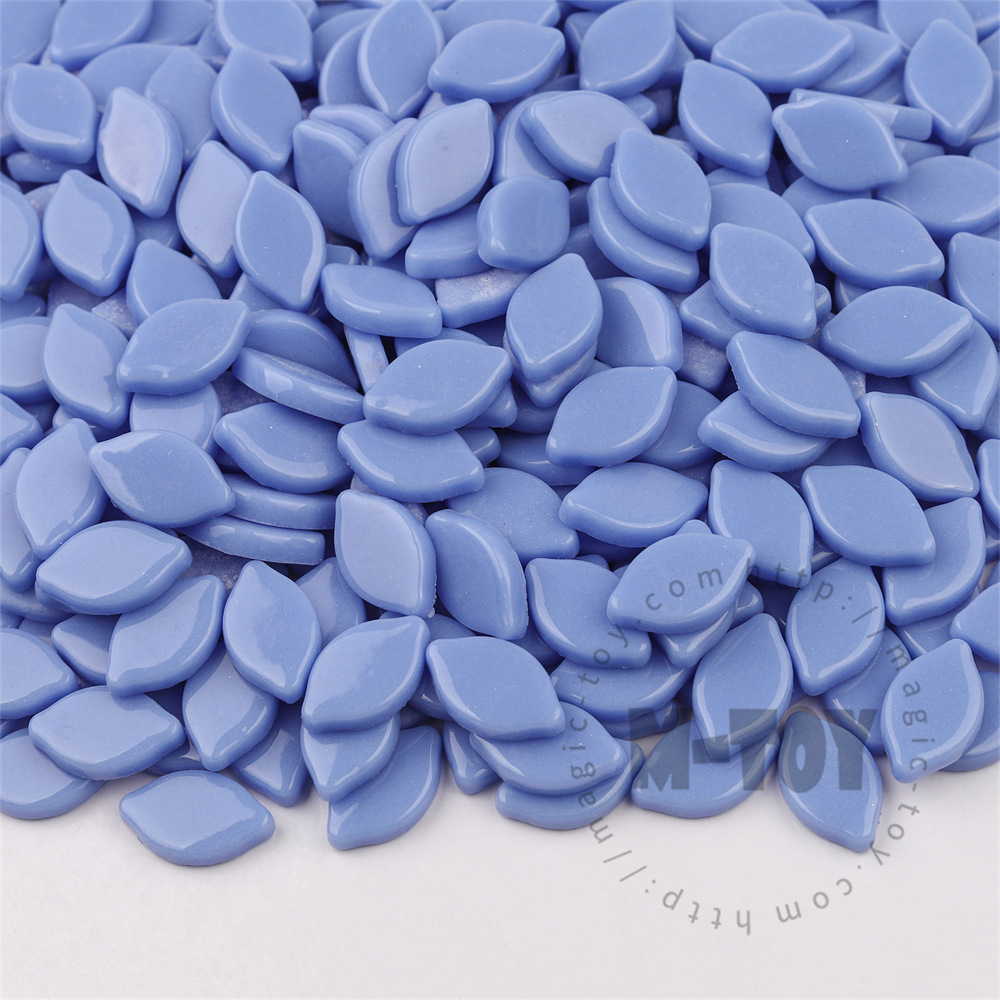 Glossy Blue Small Petals Glass Mosaic SMBG03