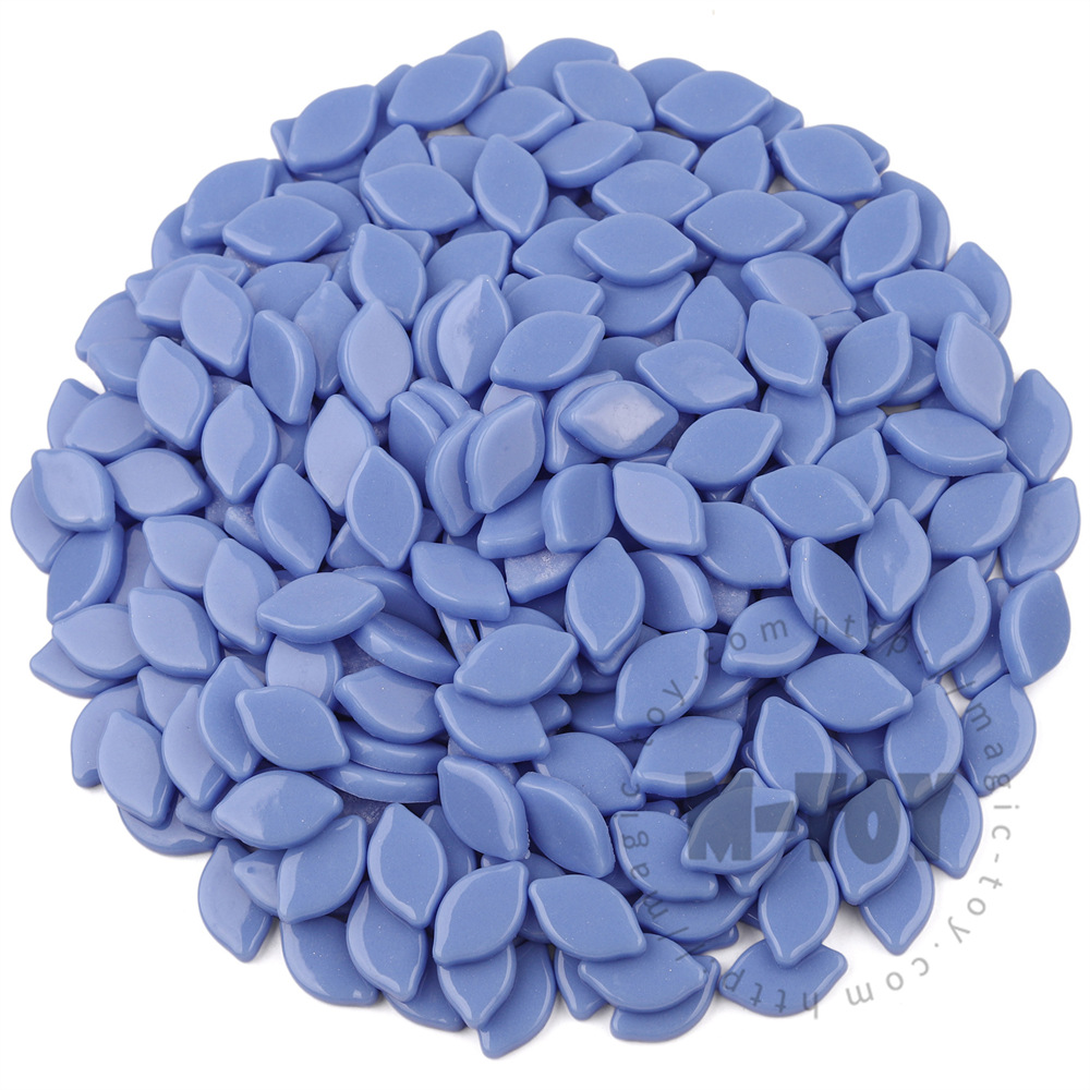Glossy Blue Small Petals Glass Mosaic SMBG03