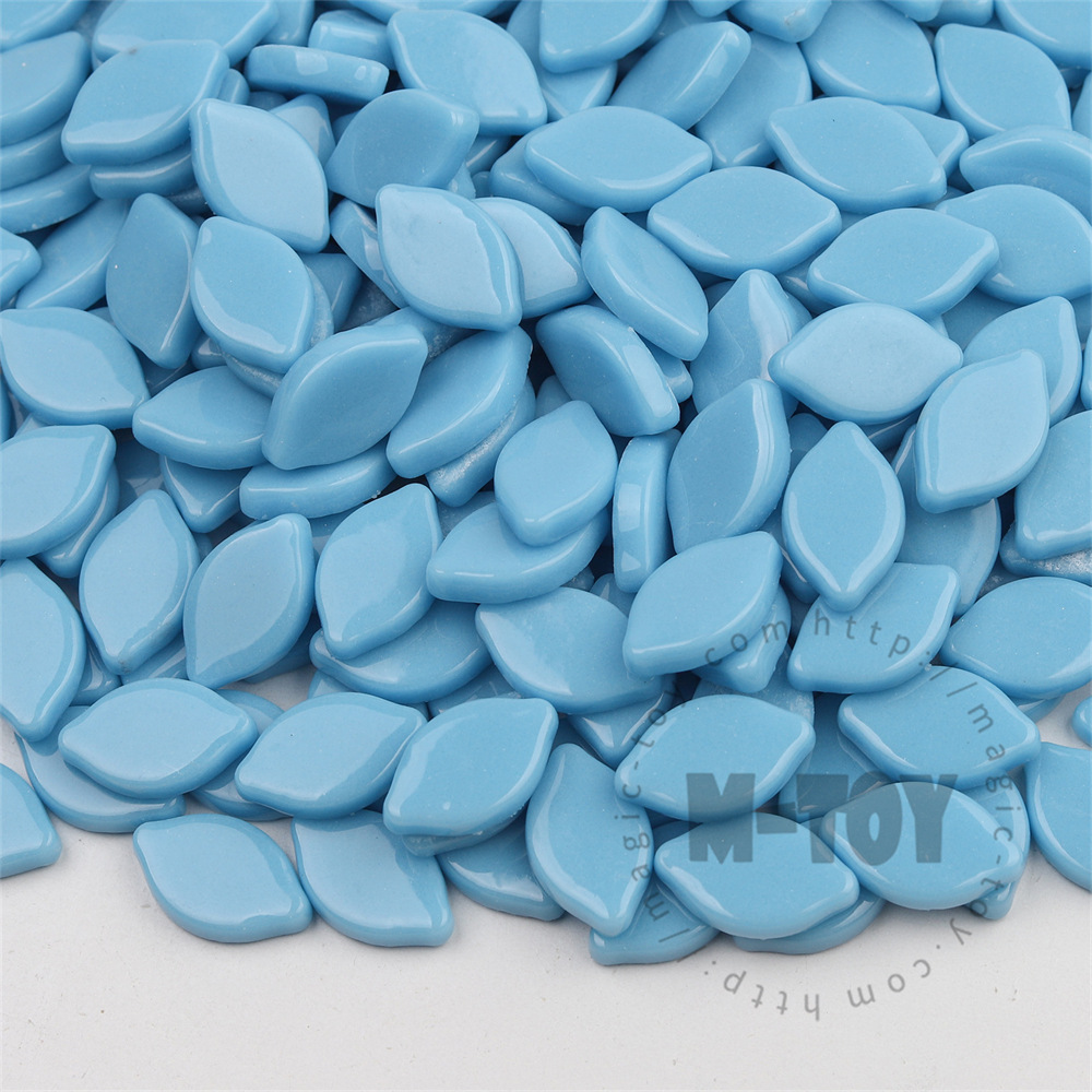 Glossy Blue Small Petals Glass Mosaic SMBG08
