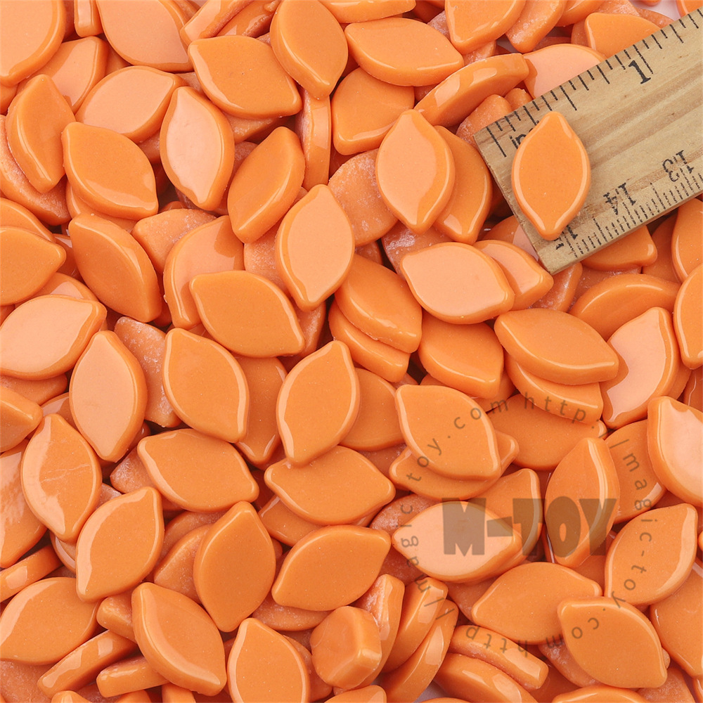 Glossy Orange Small Petals Glass Mosaic SMBG18