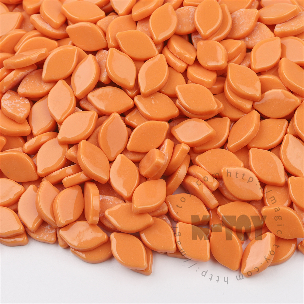 Glossy Orange Small Petals Glass Mosaic SMBG18