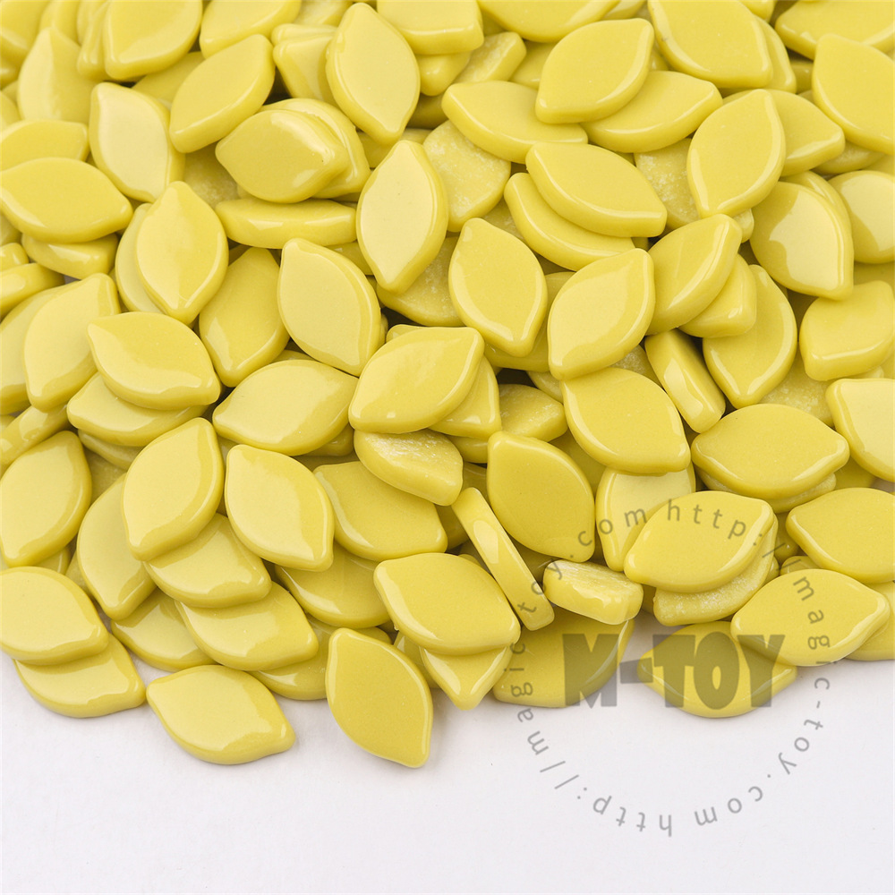 Glossy Yellow Small Petals Glass Mosaic SMBG50