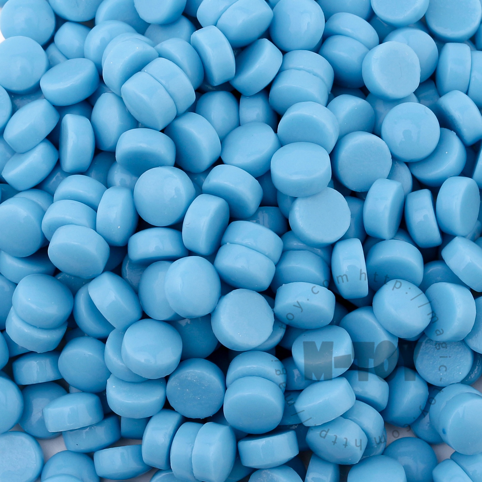 Sky Blue Round Glass Mosaic SR08