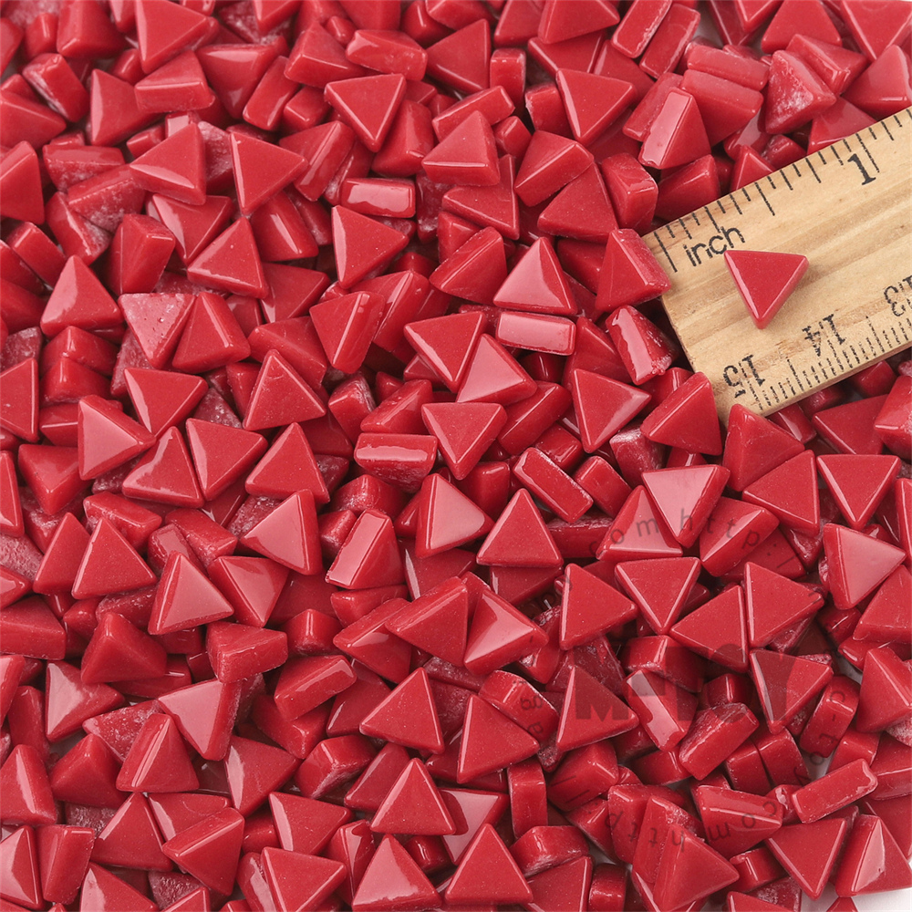 Red Mini Triangle Glass Mosaic 10SJG16