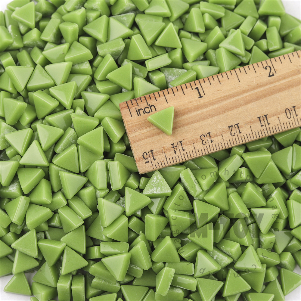 Green Mini Triangle Glass Mosaic 10SJG47