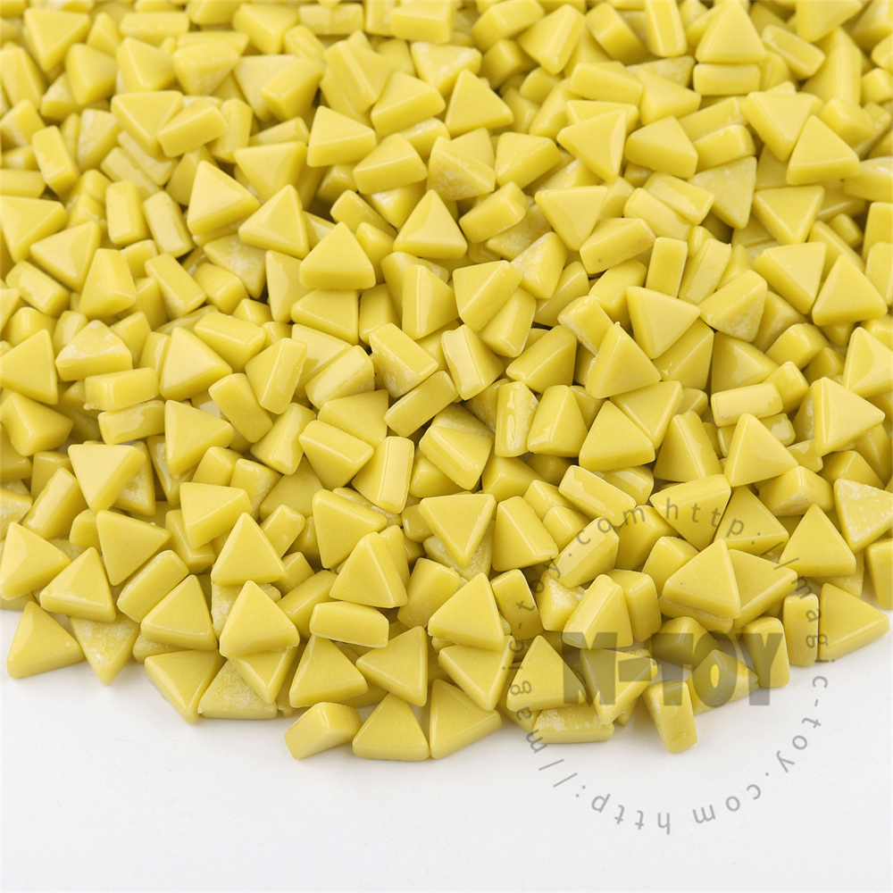 Yellow Mini Triangle Glass Mosaic 10SJG50