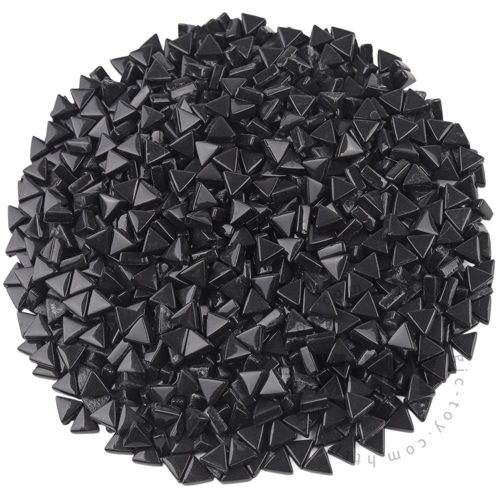 Black Mini Triangle Glass Mosaic 10SJG56