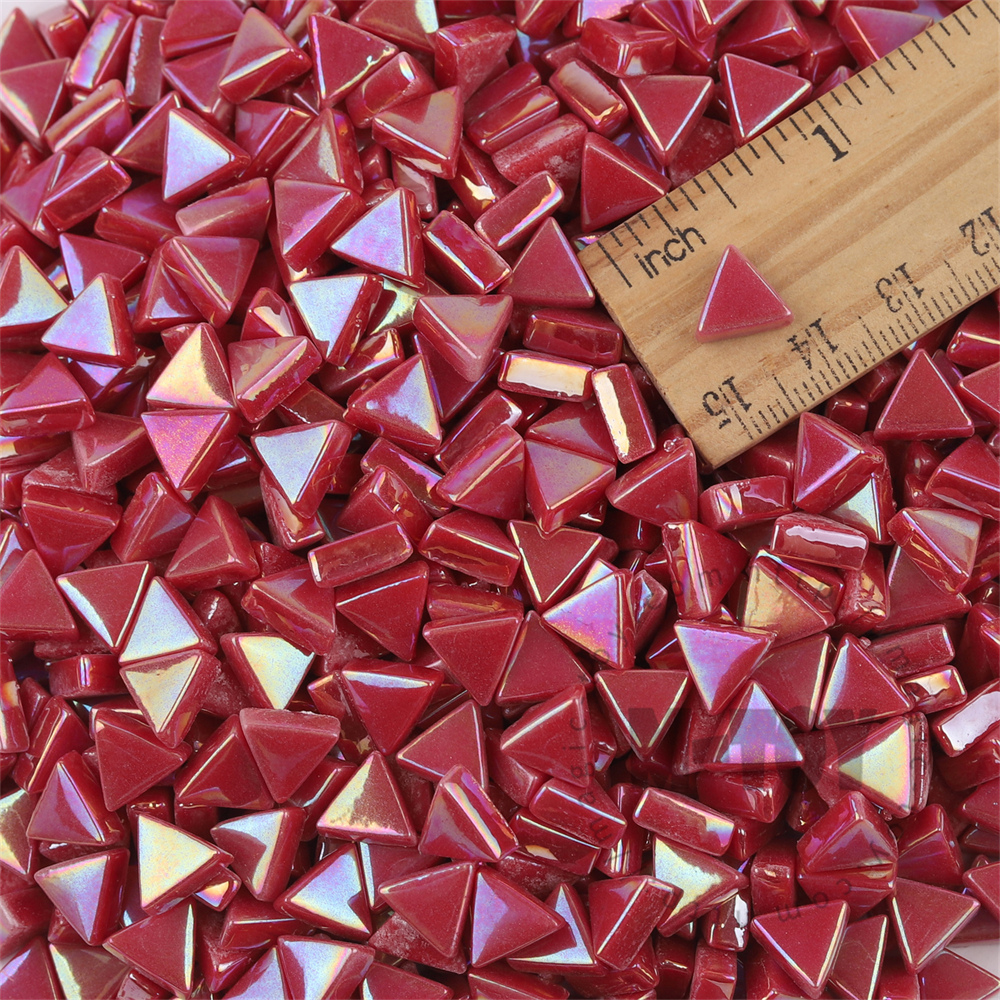 Red Mini Triangle Glass Mosaic 10SJI16