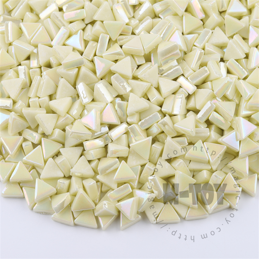 Beige Mini Triangle Glass Mosaic 10SJI30