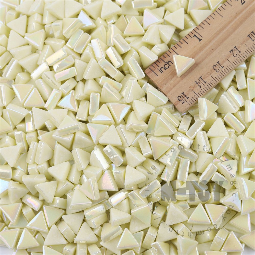 Beige Mini Triangle Glass Mosaic 10SJI30