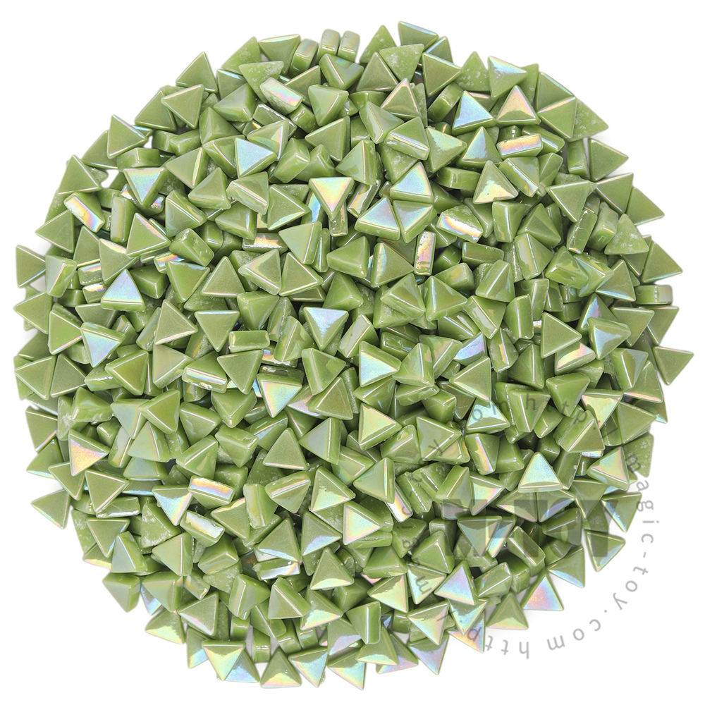 Green Mini Triangle Glass Mosaic 10SJI47