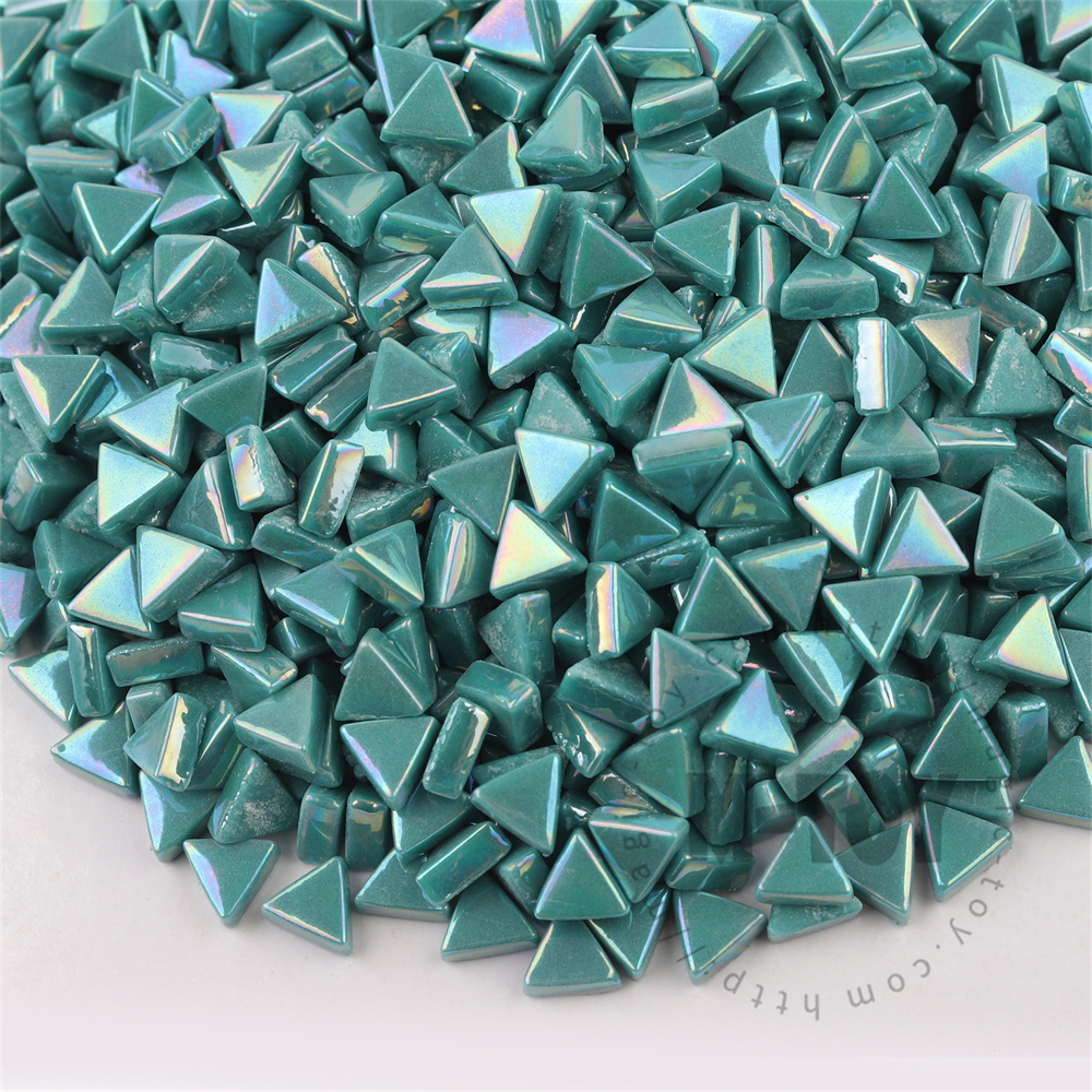 Turquoise Mini Triangle Glass Mosaic 10SJI54